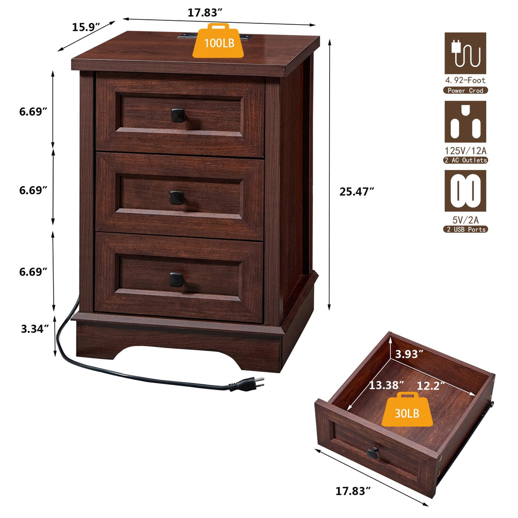 Dark Cherry Dresser X5227