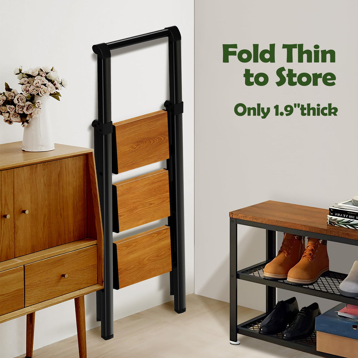 3 Step Aluminum Foldable Step Stool S5712