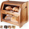 Acacia Wooden Bread Box N84437