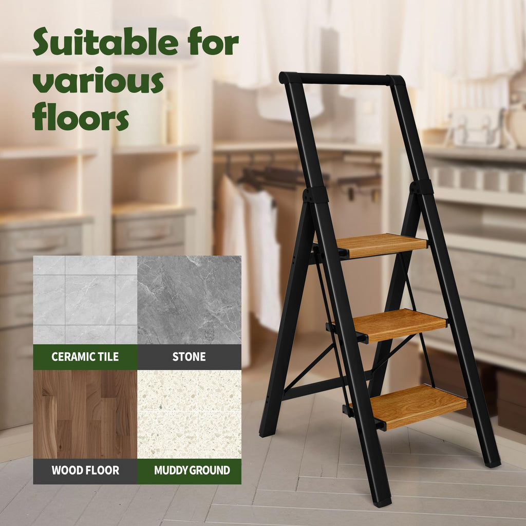 3 Step Aluminum Foldable Step Stool S5712