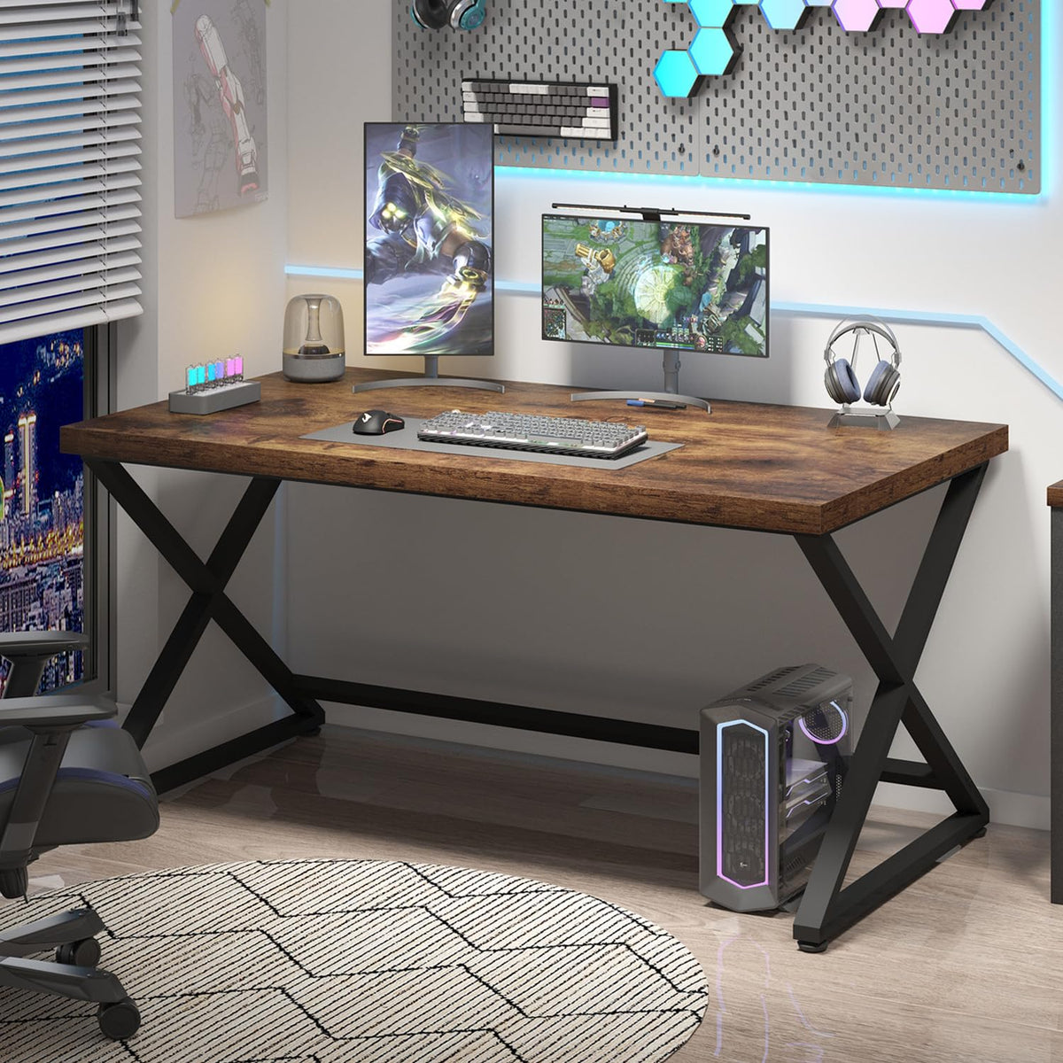 47" Rustic Brown Computer Desk L365