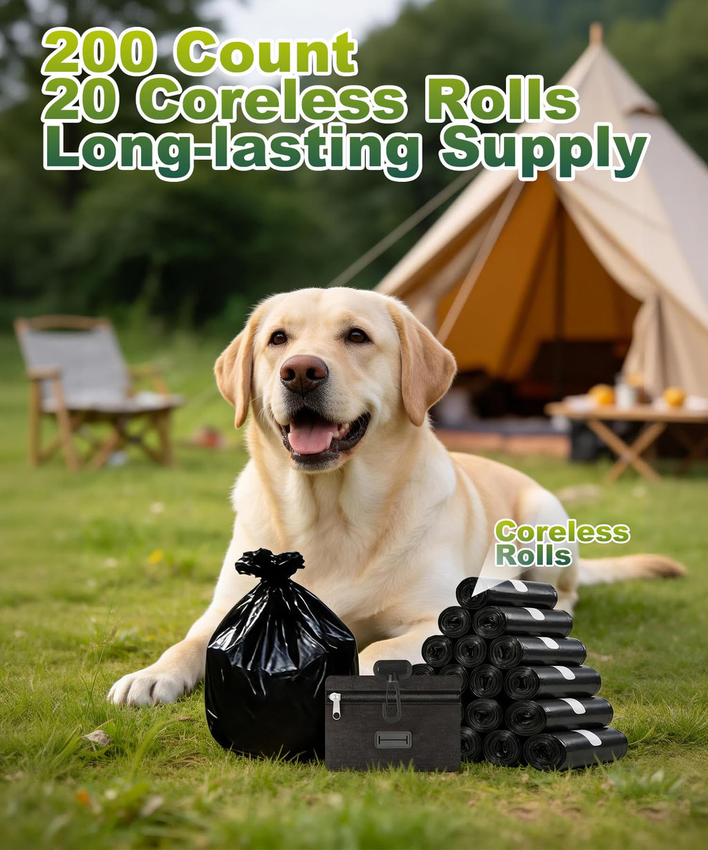 200 Pack Dog Poop Bags Rolls with Dispenser Q35821