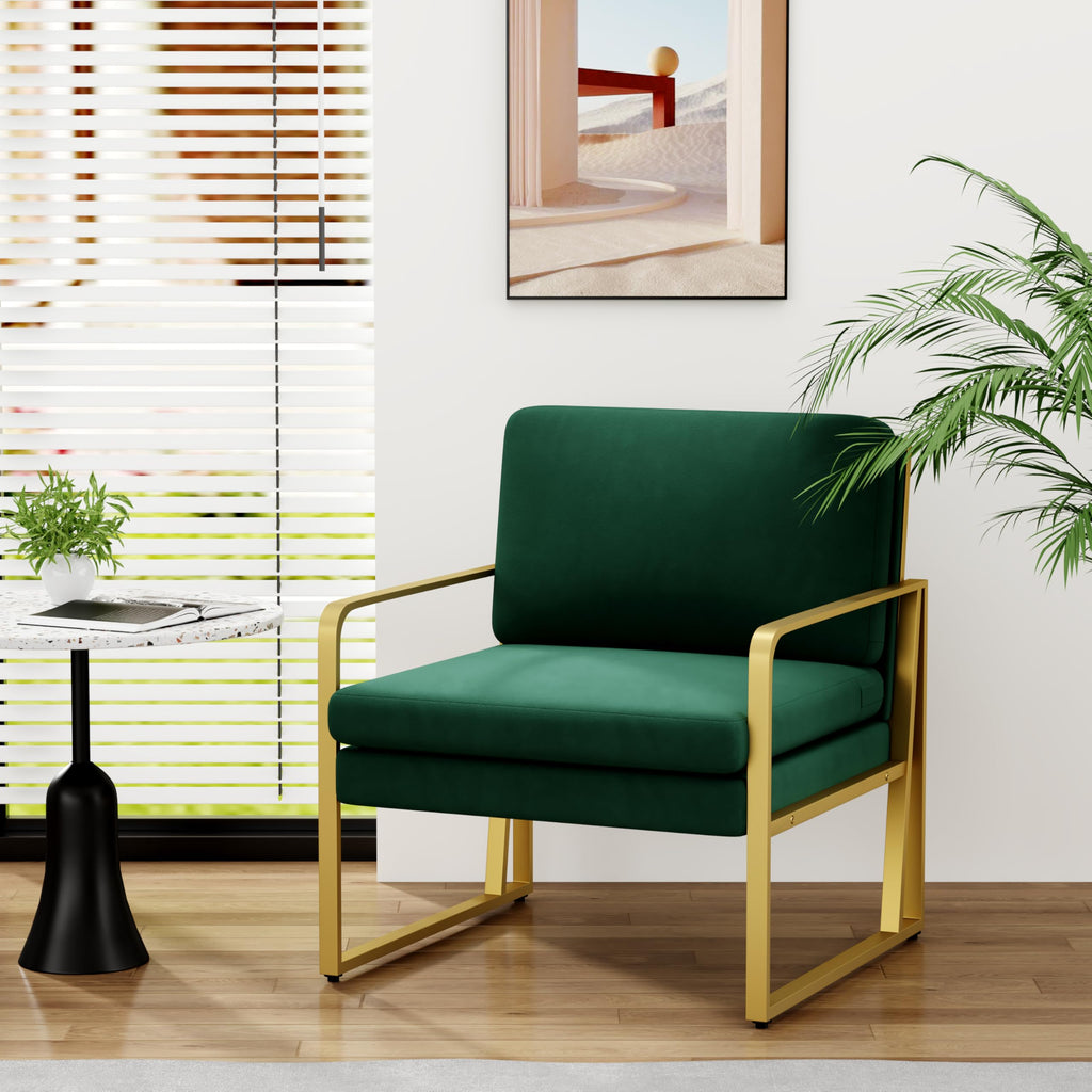 Velvet Accent Chair Set of 2 Green G9822