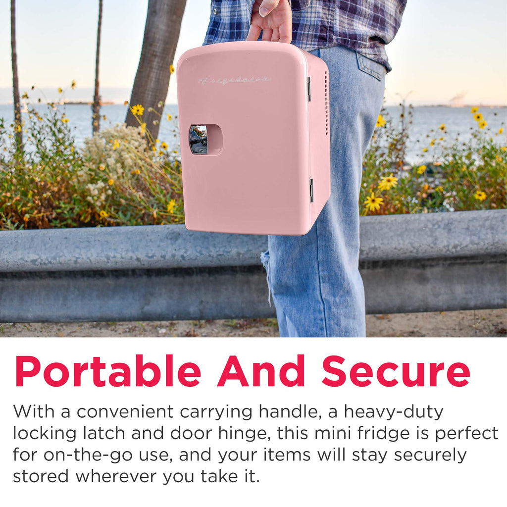 Mini Portable Compact Personal Fridge, 4 Liter Capacity, Pink D91241