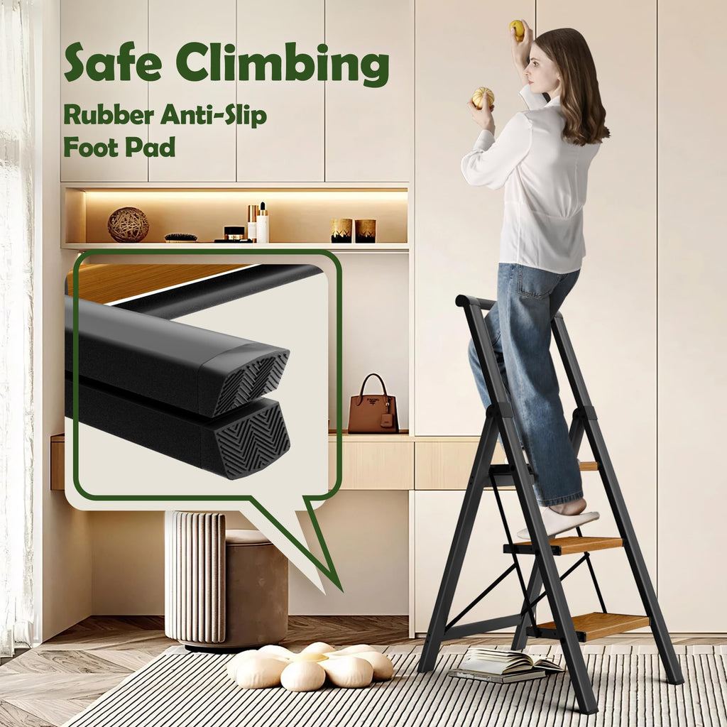 3 Step Aluminum Foldable Step Stool S5712