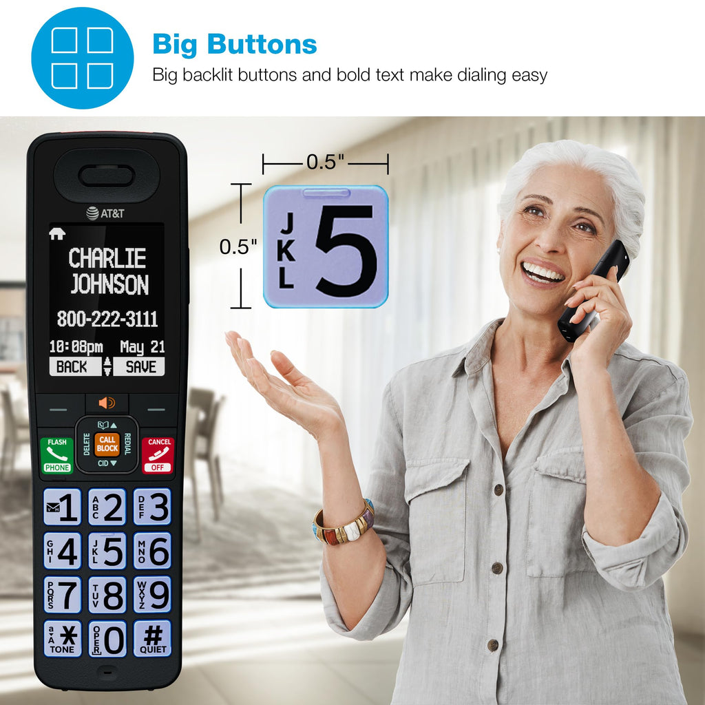 3 Handsets Cordless Phone with Answering System I43158