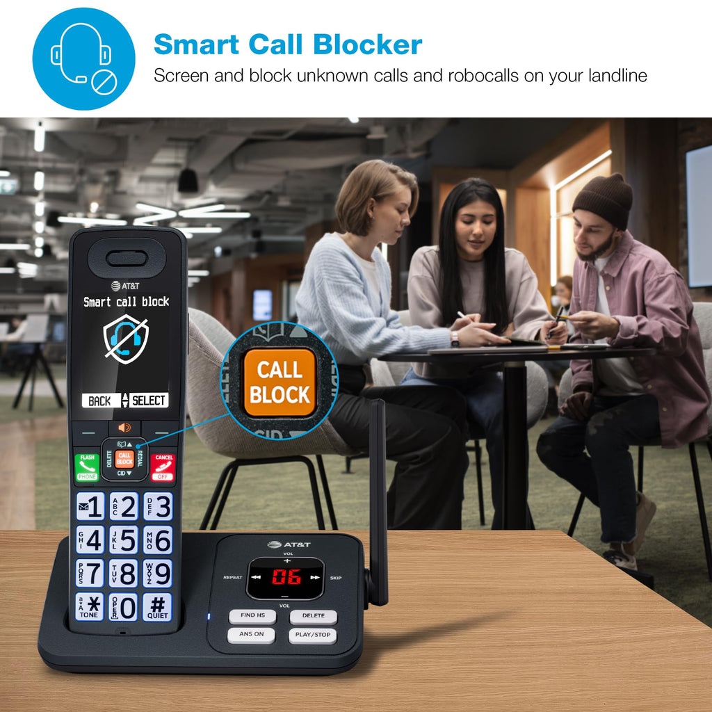 3 Handsets Cordless Phone with Answering System I43158
