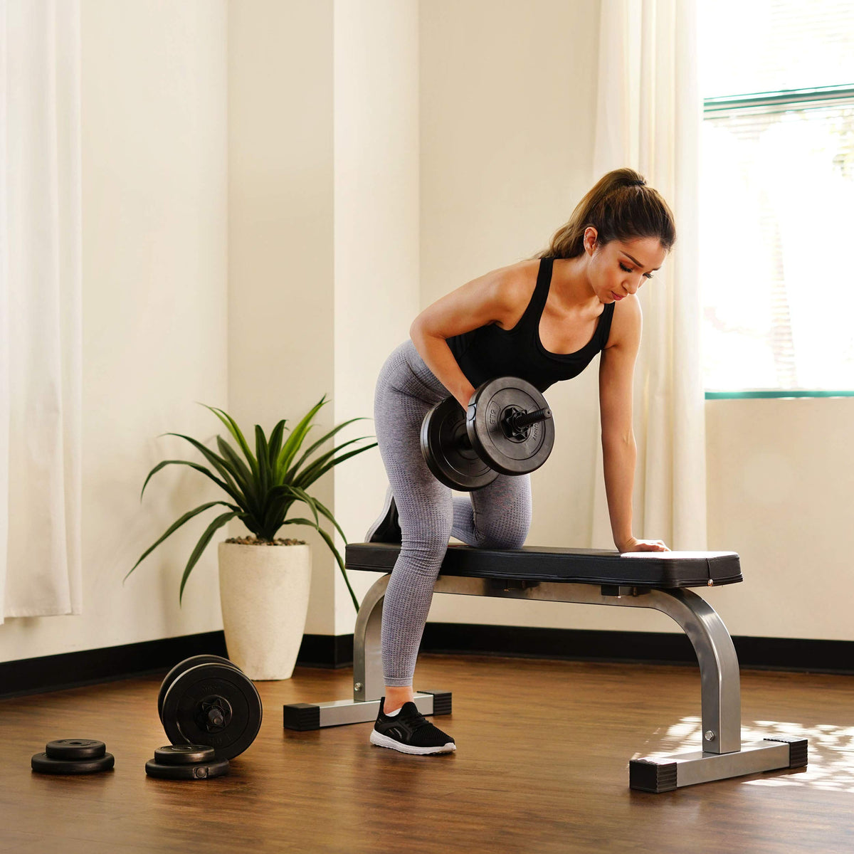 40 Lb Vinyl Dumbbell Set Hand Weights J59975