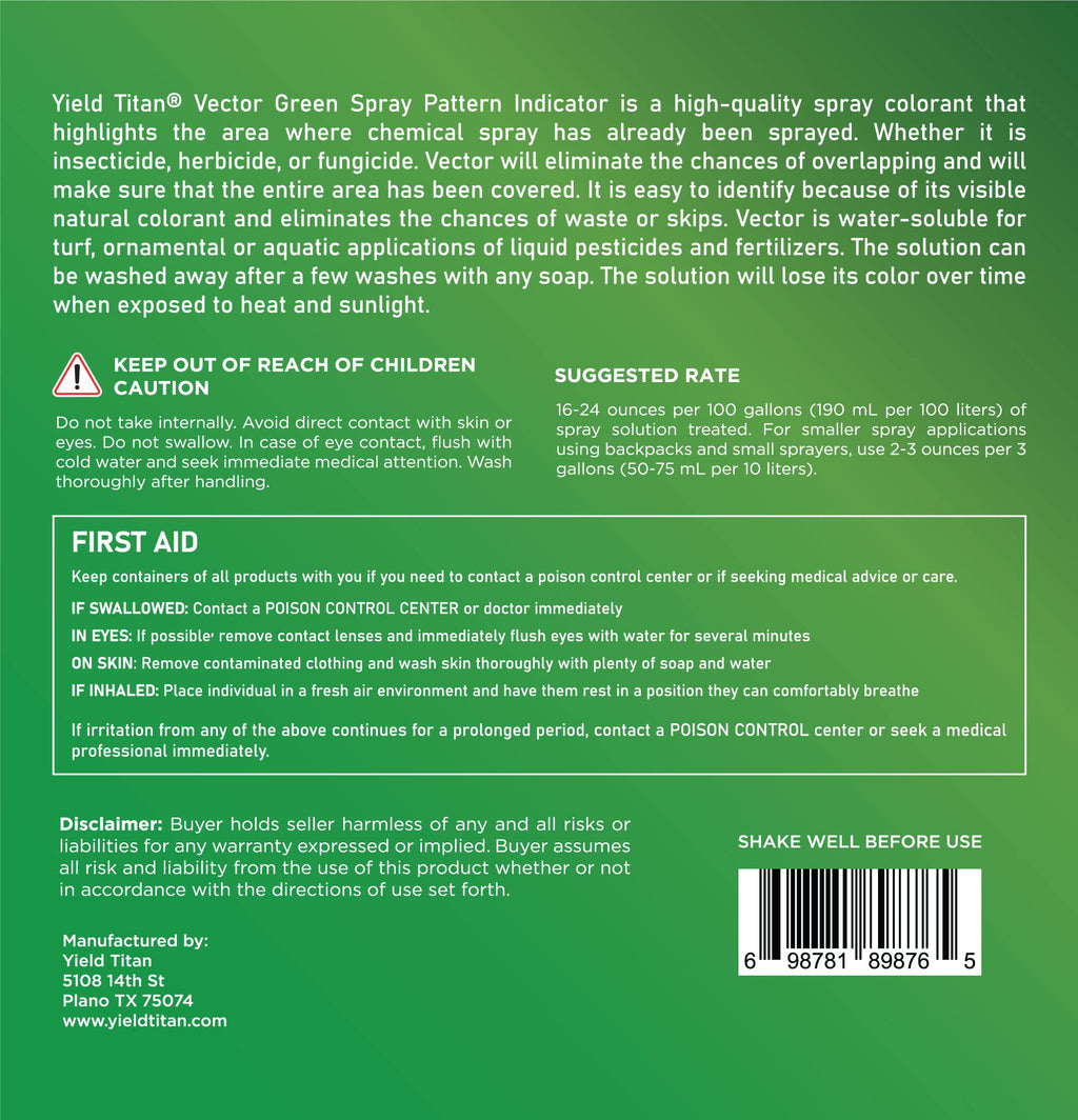 Non-Ionic Surfactant and Spray Pattern Indicator 8oz Each V481