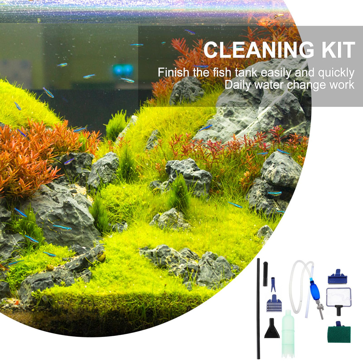 Fish Tank Water Changer with Manual Pump U376