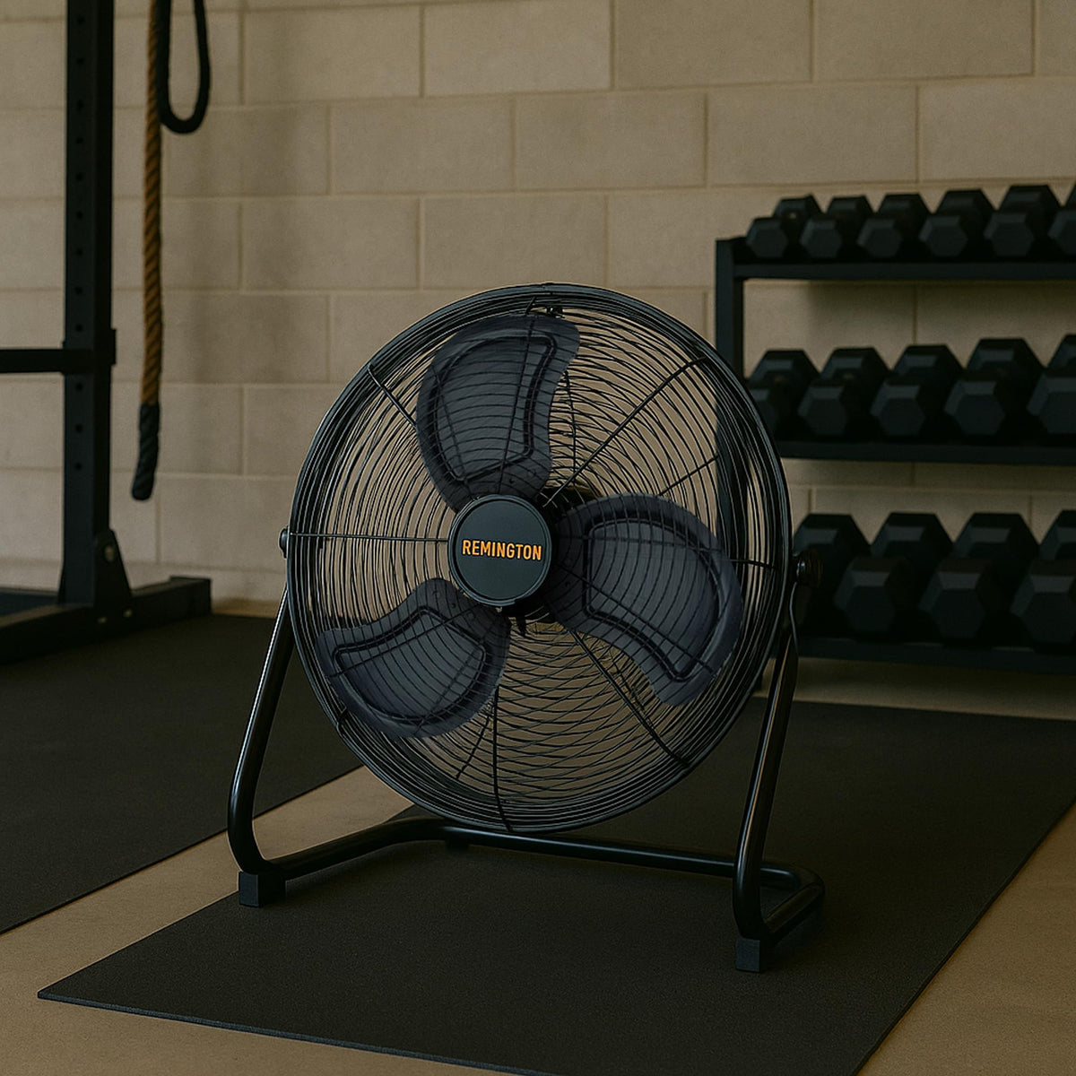 20 Inch 3 Speed Black Metal Floor Fan Q958757