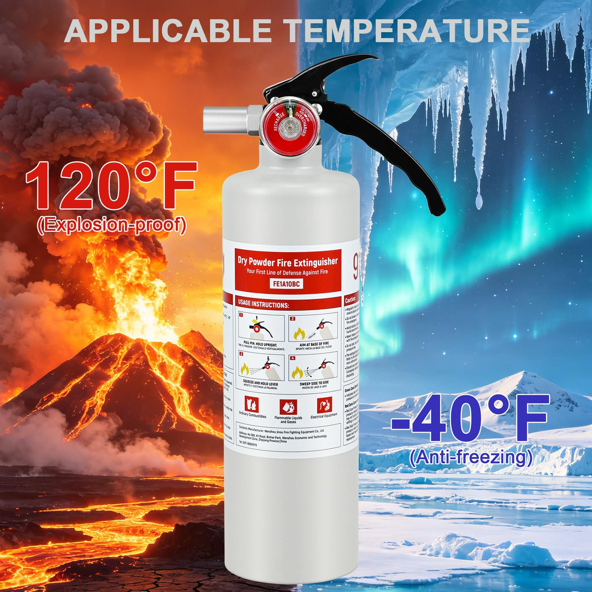 2.5 lb ABC Dry Chemical Fire Extinguisher V6244