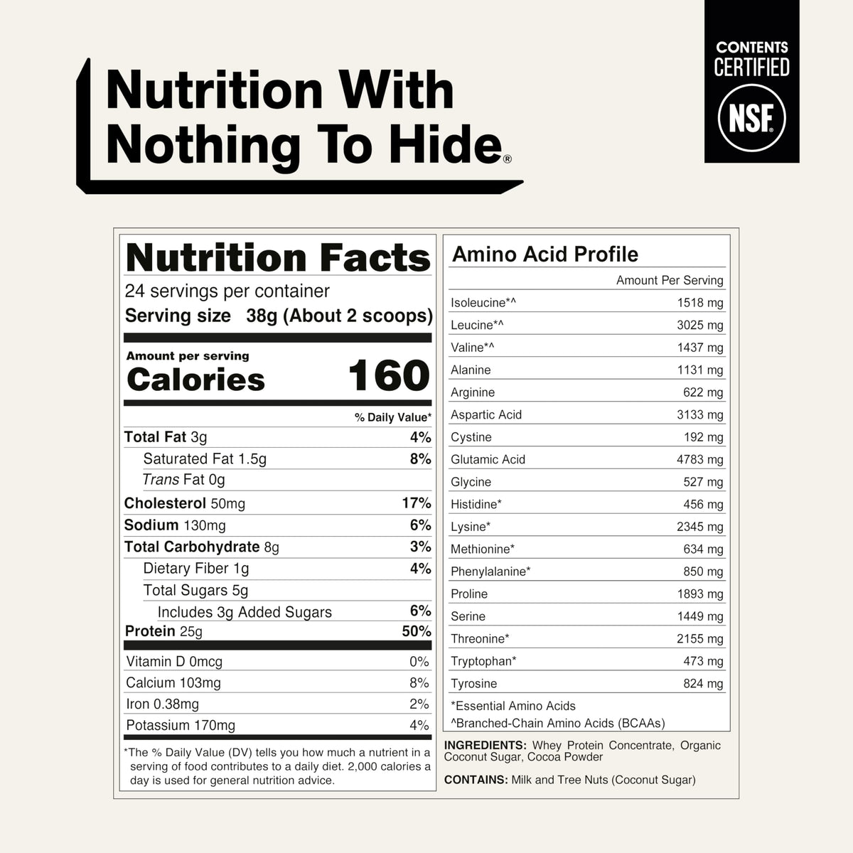Chocolate Grass Fed Whey Protein Powder N49982