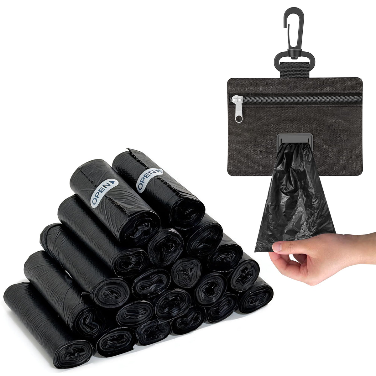 200 Pack Dog Poop Bags Rolls with Dispenser Q35821