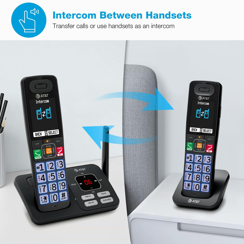 3 Handsets Cordless Phone with Answering System I43158