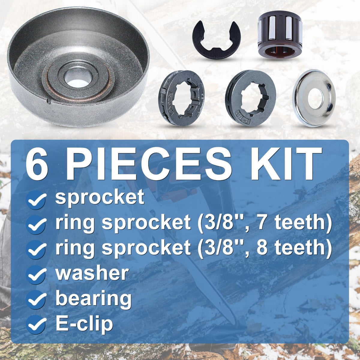 Chain Clutch Sprocket Drum Rim Washer Bearing Kit Y6595
