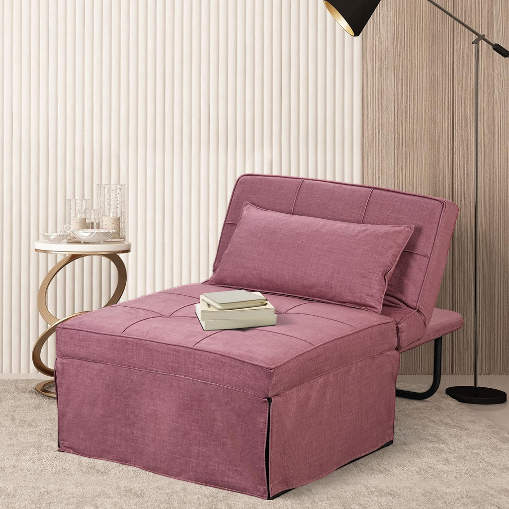 Pink Convertible Sofa Bed D3195