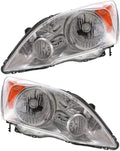 Headlights Lens and Housing Pair/Set for Honda CR-V, Right and Left, Halogen E837