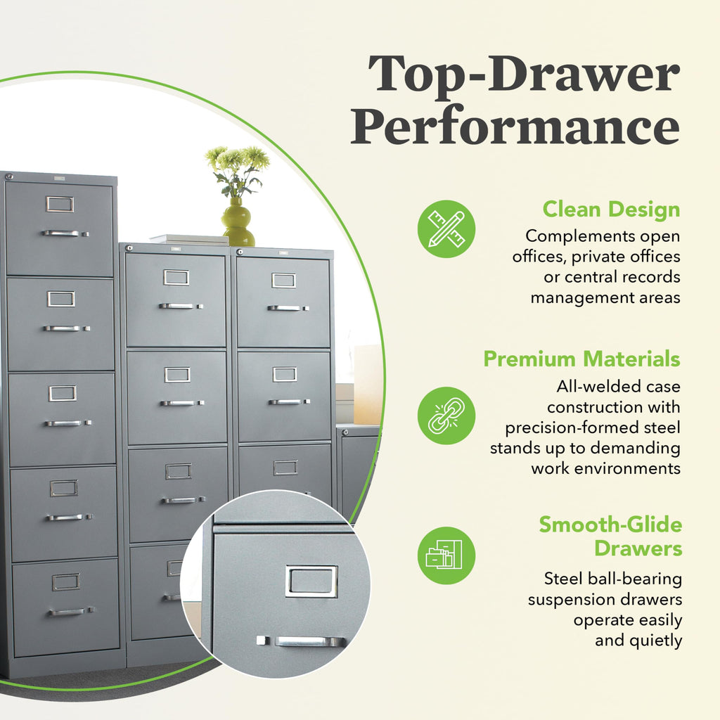Black 4 Drawer File Cabinet P39272