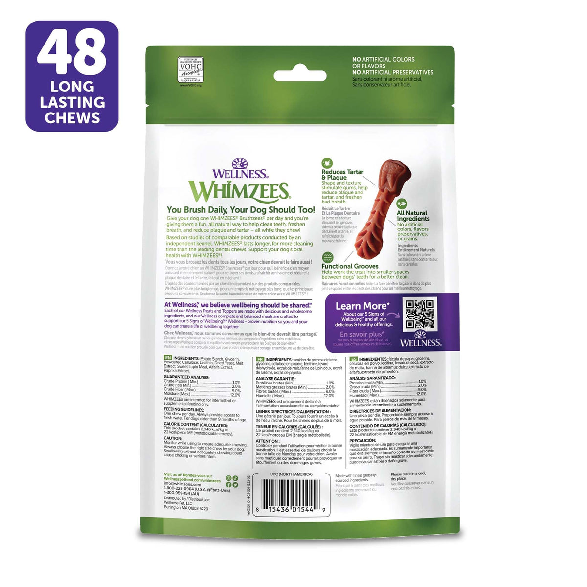 Natural Dog Dental Treat 12.7 oz 48 Count V2372