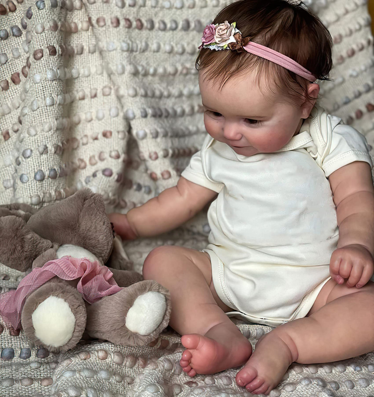 20 Inches Real Baby Size Rooted Hair Silicone Vinyl Reborn Baby Doll K814