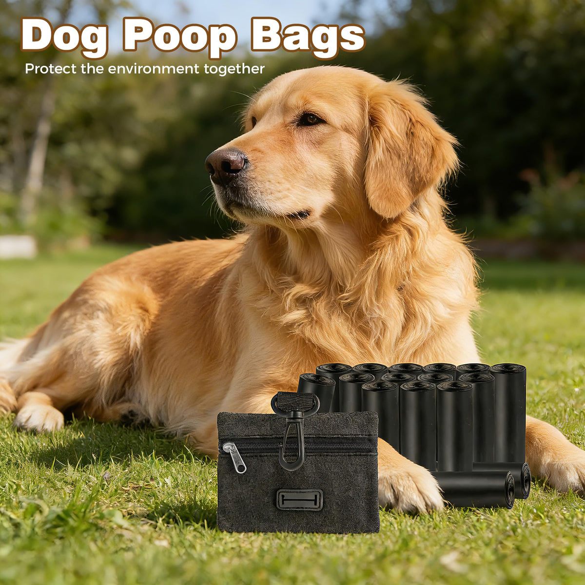 200 Pack Dog Poop Bags Rolls with Dispenser Q35821