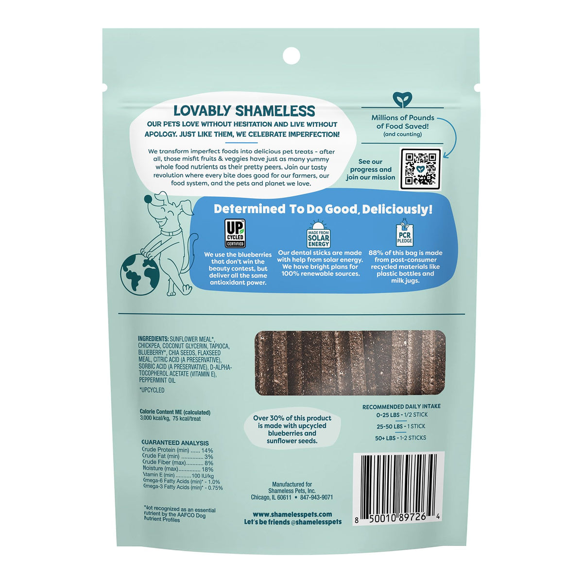 Blueberry & Mint Dental Chews for Dogs, 8 Chews T7778
