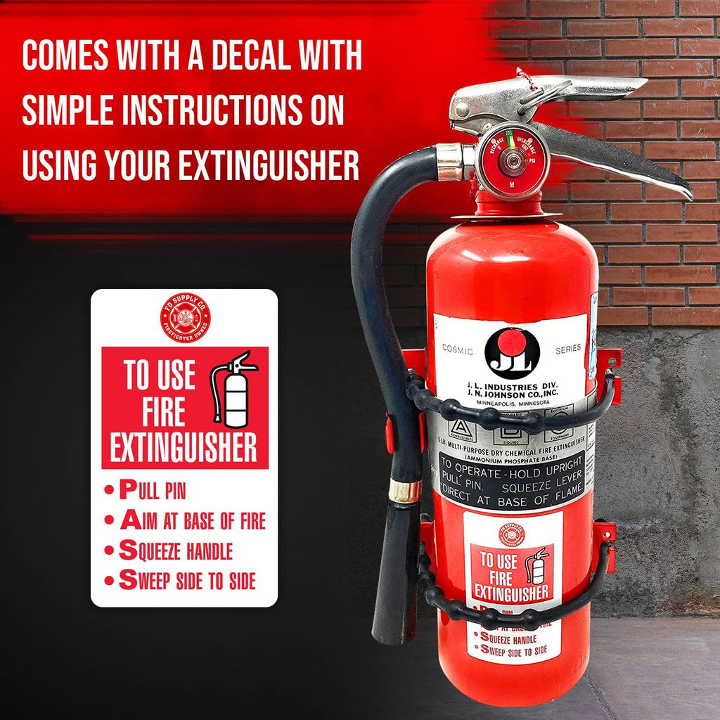Heavy Duty Wall Mount Fire Extinguisher Bracket for 2.5 lb & 5 lb, Pack of 2 T711339