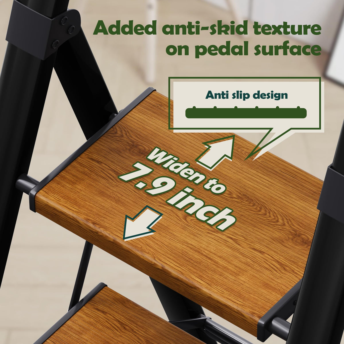 3 Step Aluminum Foldable Step Stool S5712