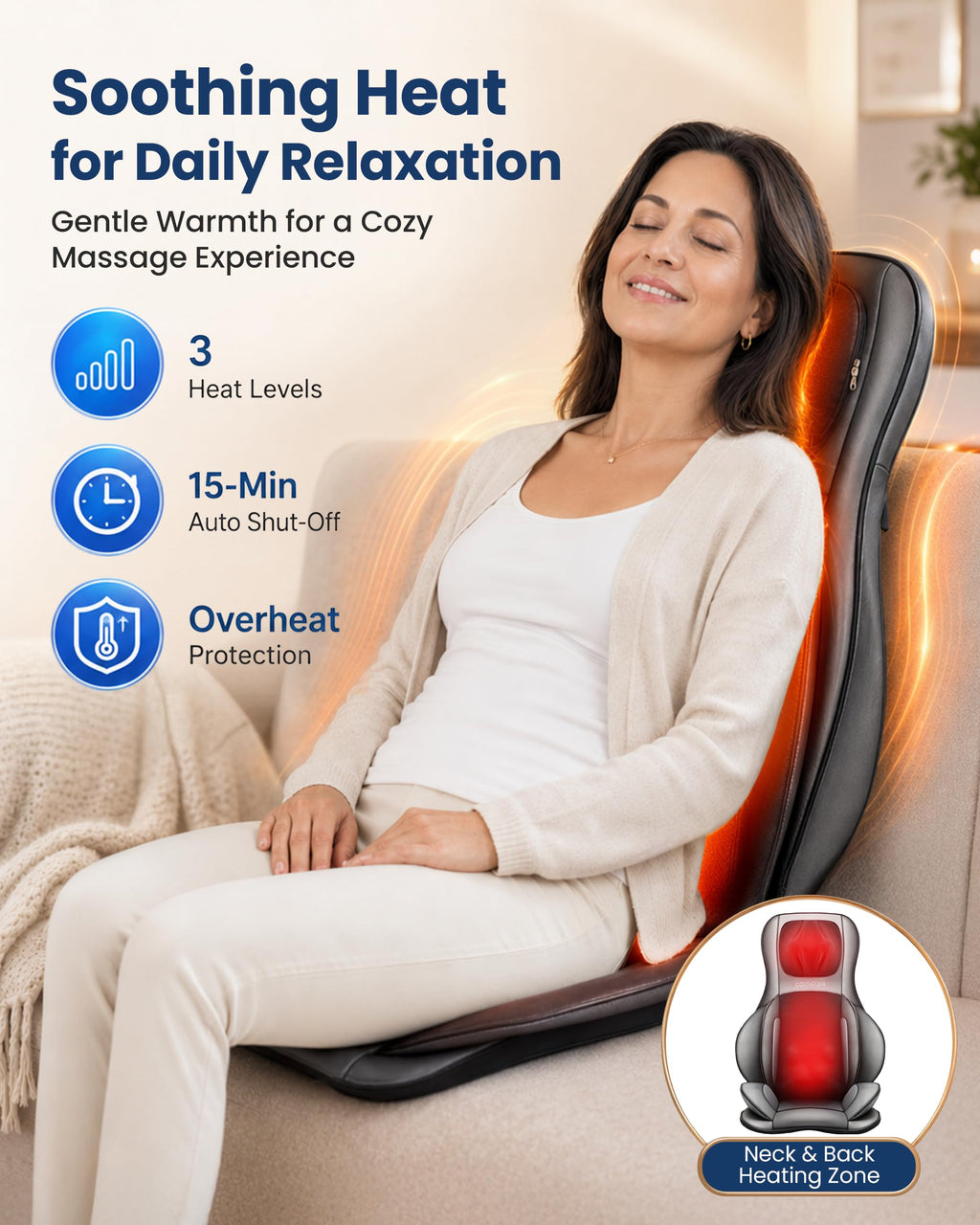 Shiatsu Neck & Back Massager with Heat A481