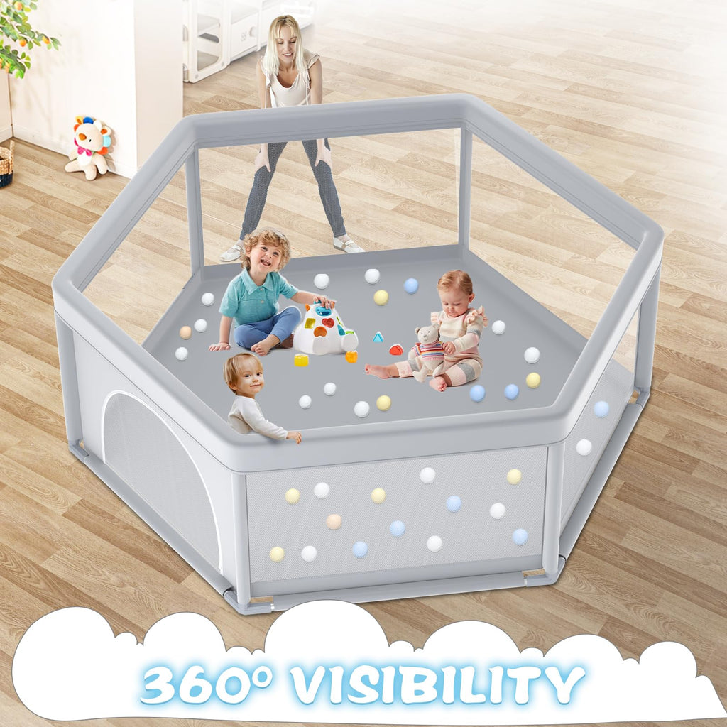 65x65 Inch Hexagonal Baby Playpen V9941