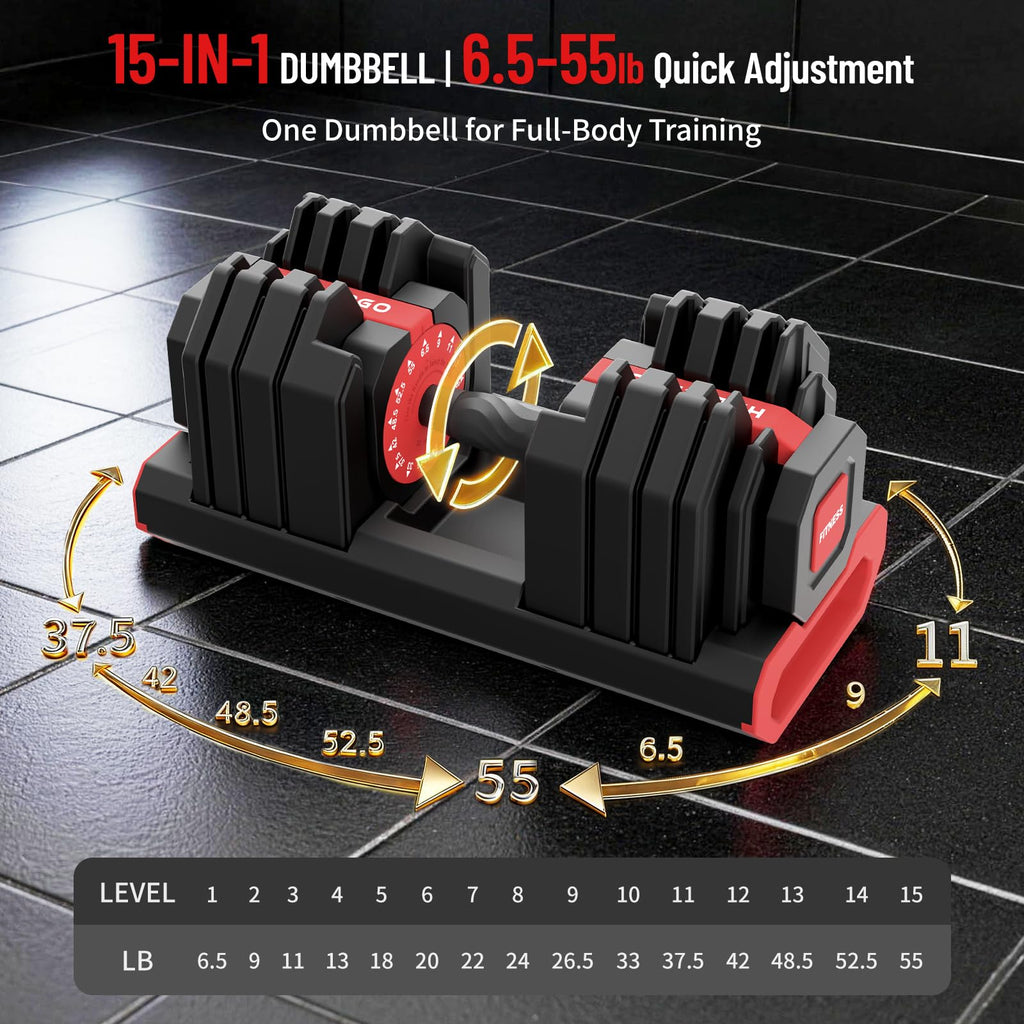 15 in 1 Adjustable Dumbbell Weight T349