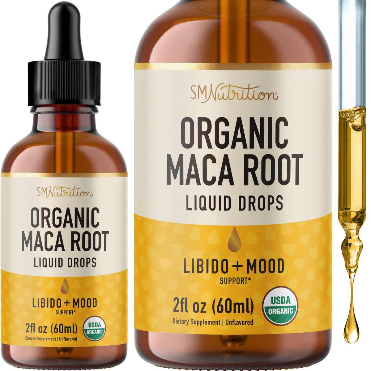 Organic Maca Root Liquid Drops 2 fl oz N1823
