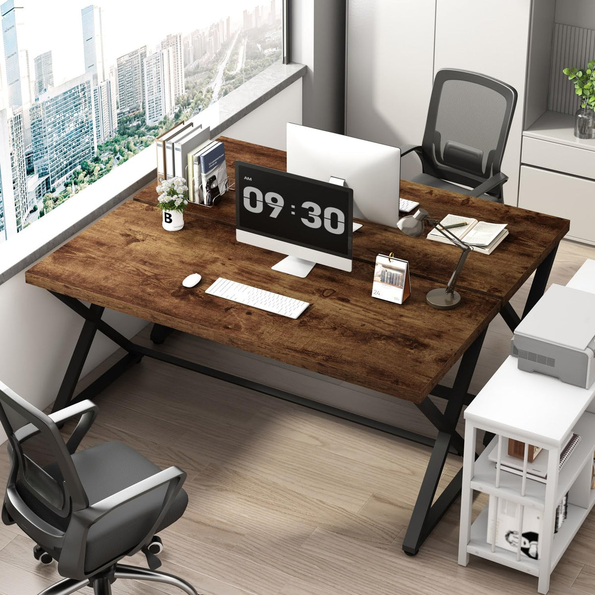 47" Rustic Brown Computer Desk L365