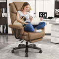 Brown Reclining Office Chair with Footrest B909626