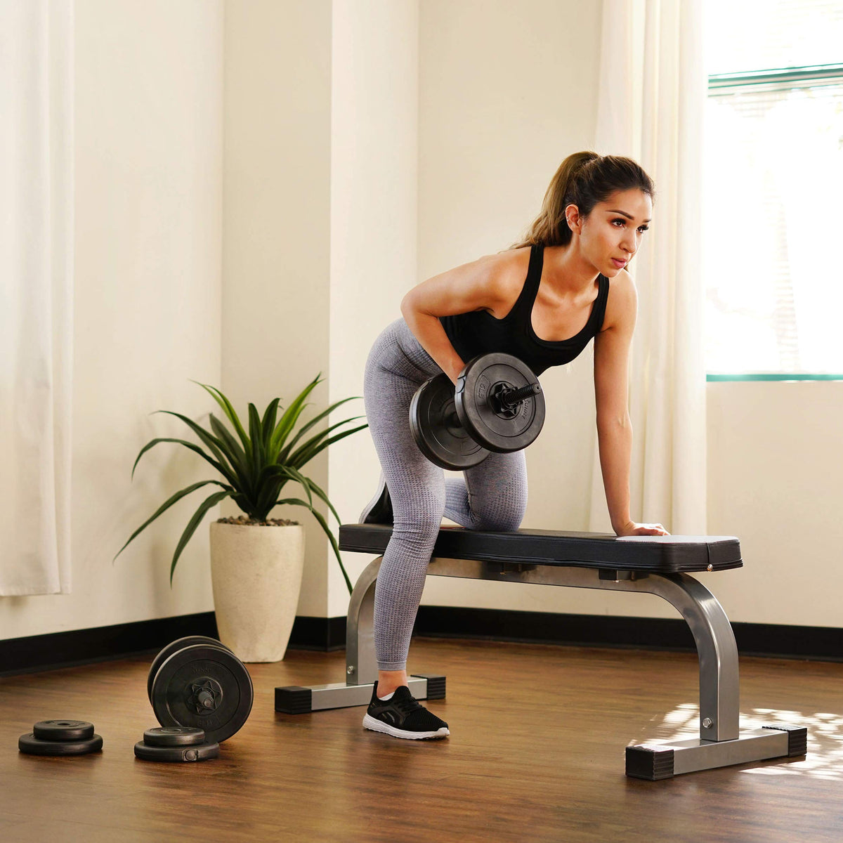 40 Lb Vinyl Dumbbell Set Hand Weights J59975