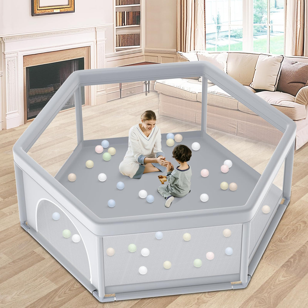 65x65 Inch Hexagonal Baby Playpen V9941