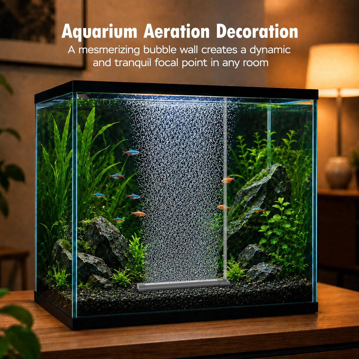 Aquarium Air Bubble Strip, Fine Bubble Wall Air Stone Bar (6.3 Inch) Y891