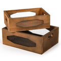 Set of 2 Wooden Nesting Countertop Baskets Q2281