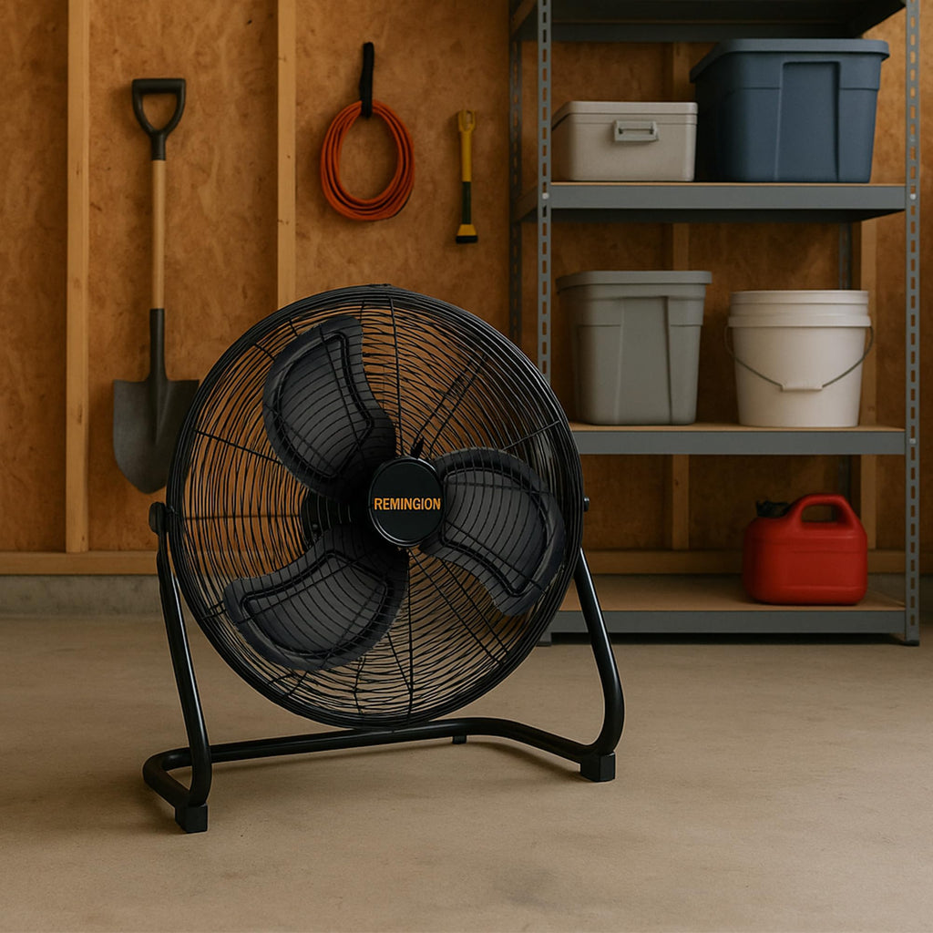 20 Inch 3 Speed Black Metal Floor Fan Q958757