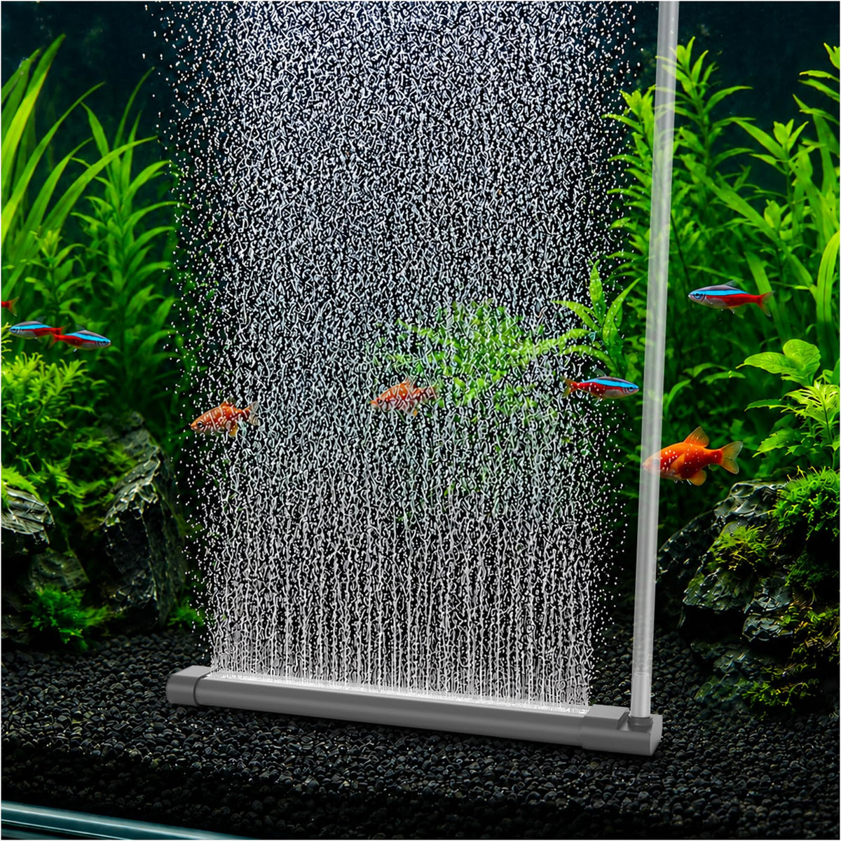 Aquarium Air Bubble Strip, Fine Bubble Wall Air Stone Bar (6.3 Inch) Y891
