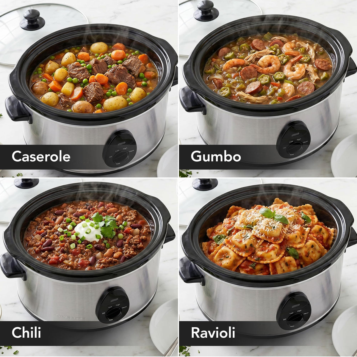 3.7 Qt Electric Slow Cooker F21162
