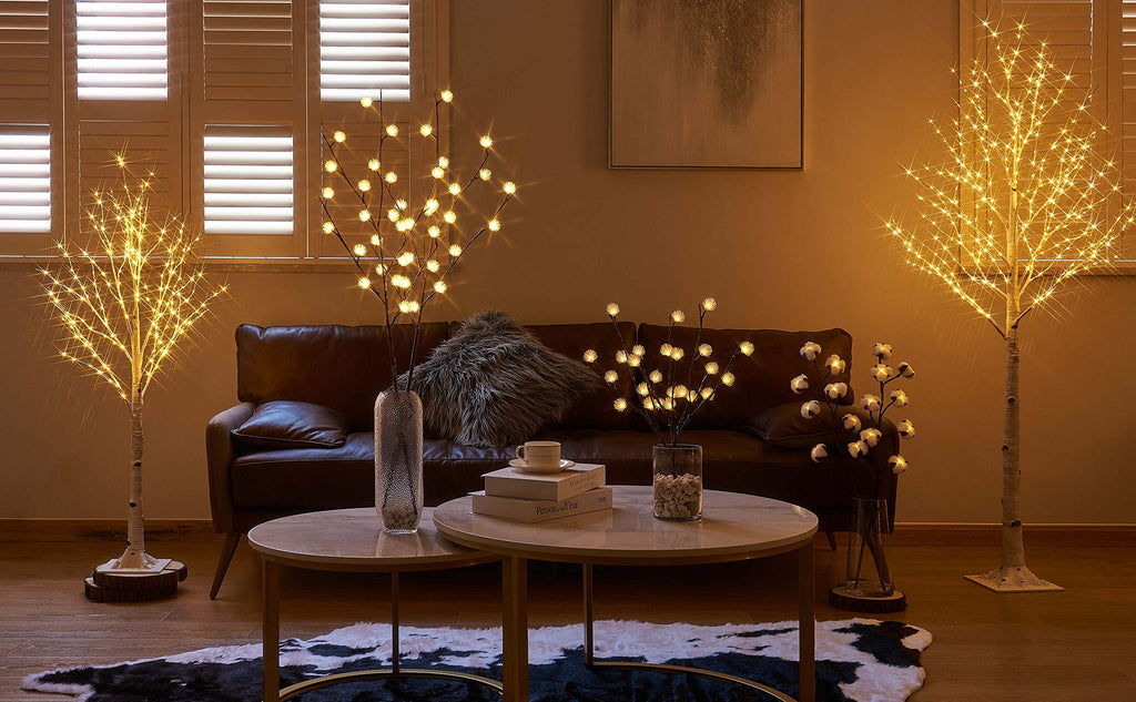 Lighted Birch Twig Tree with Fairy Lights 4FT 200 LED G235423