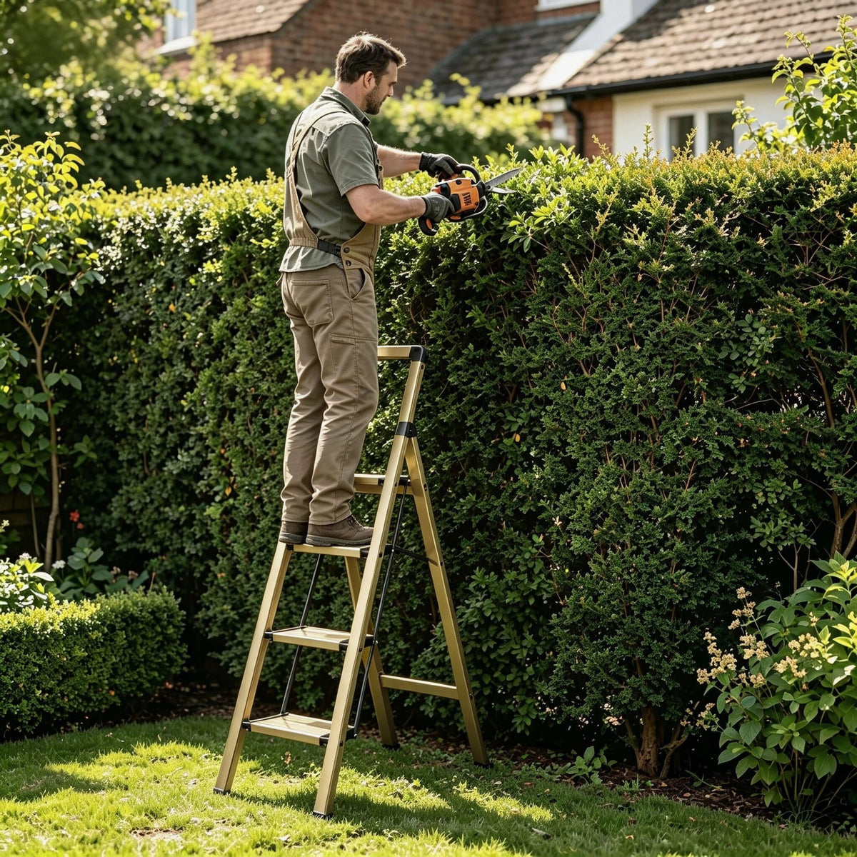 4 Step Aluminum Folding Ladder P163
