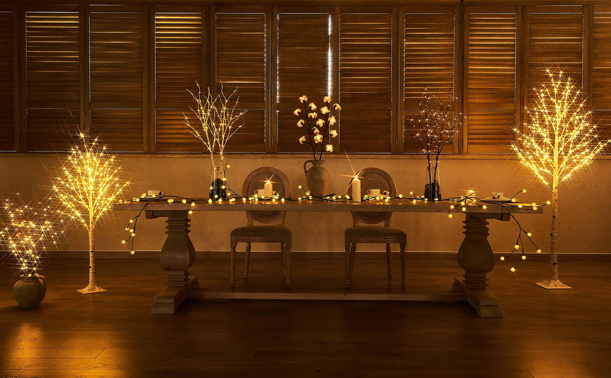 Lighted Birch Twig Tree with Fairy Lights 4FT 200 LED G235423