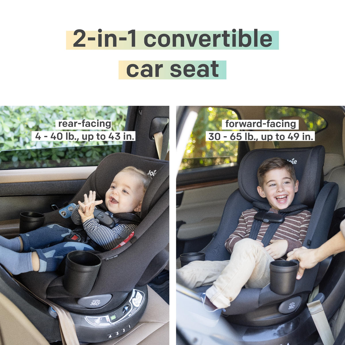 2-in-1 Rotating Convertible Car Seat N64303