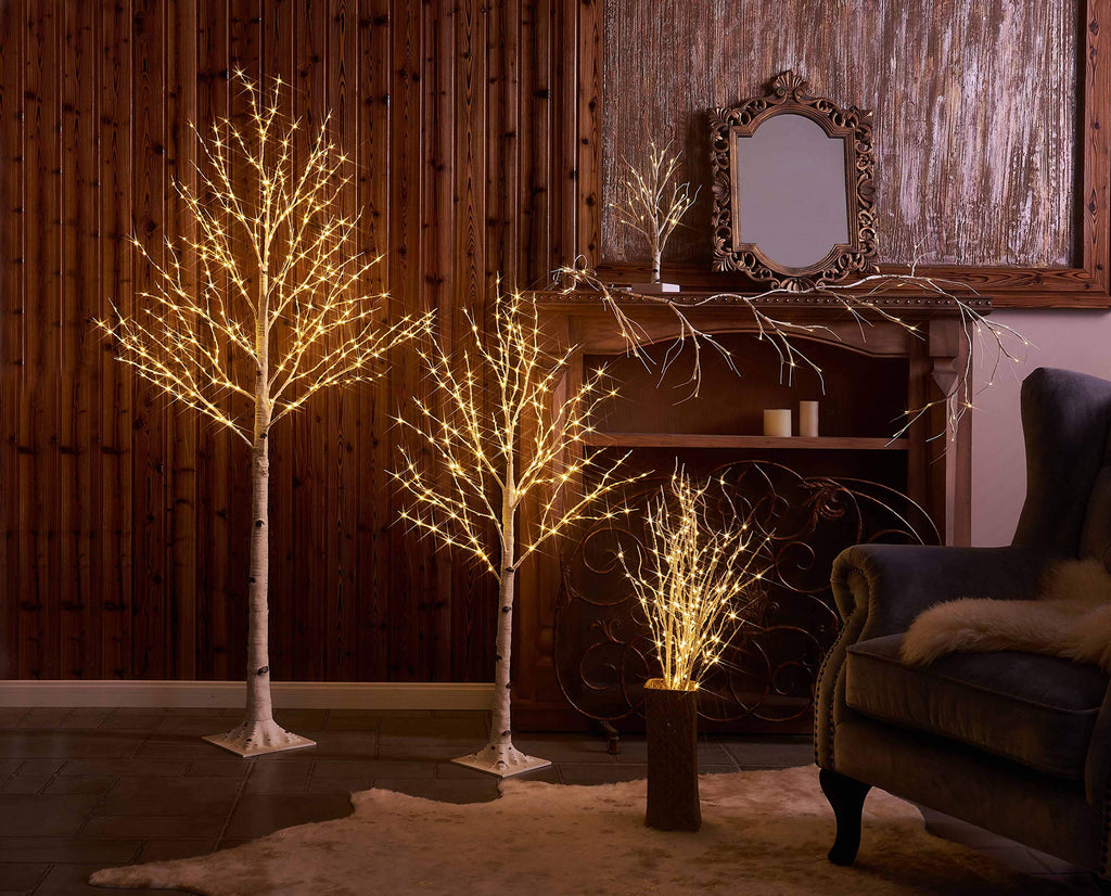 Lighted Birch Twig Tree with Fairy Lights 4FT 200 LED G235423