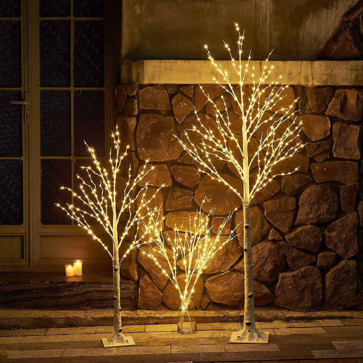 Lighted Birch Twig Tree with Fairy Lights 4FT 200 LED G235423